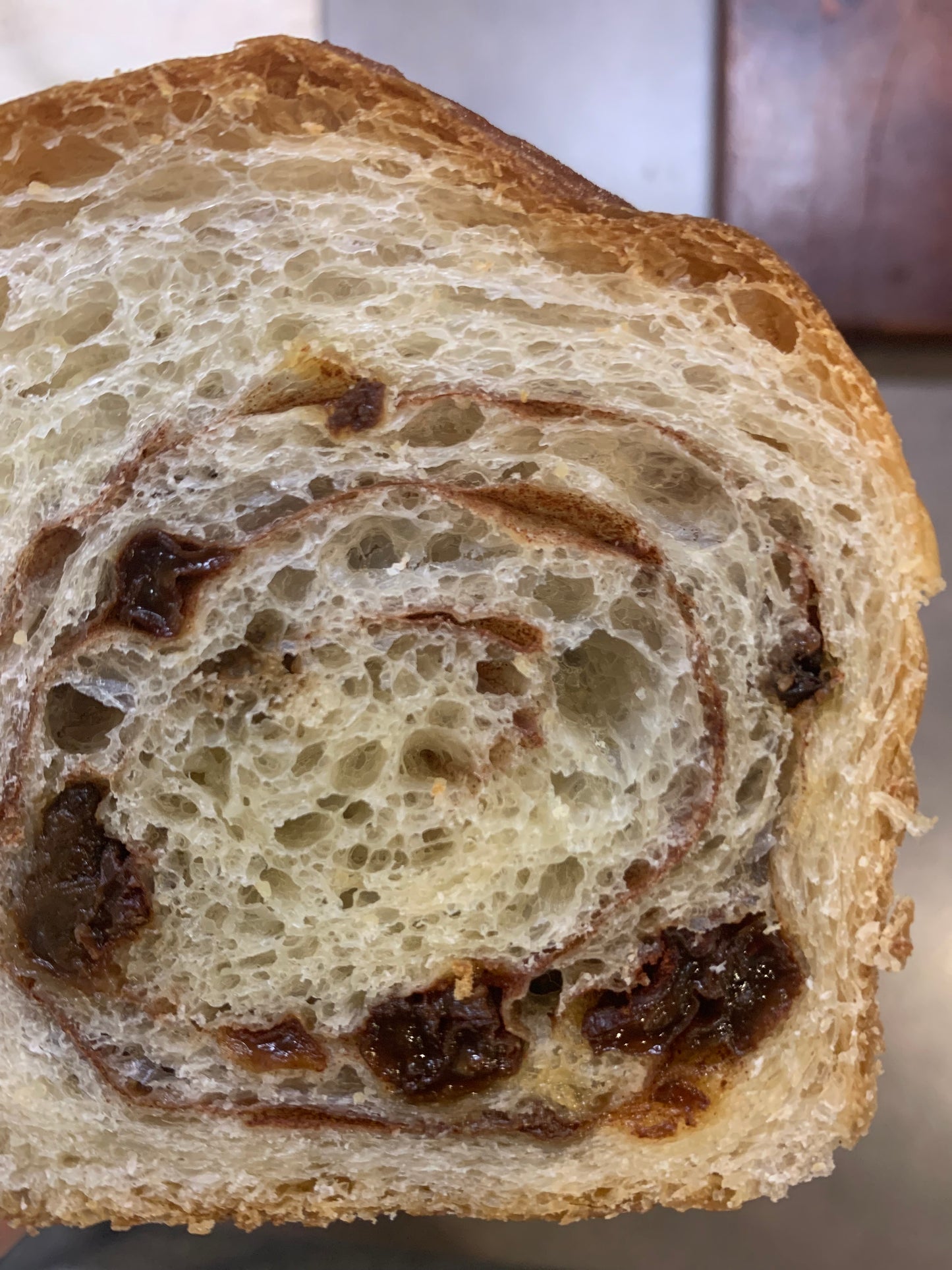 Sourdough Cinnamon Raisin Swirl Loaf