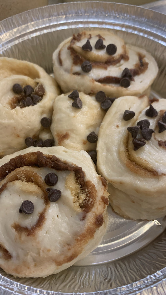 Chocolate Chip Nutella Sourdough Rolls