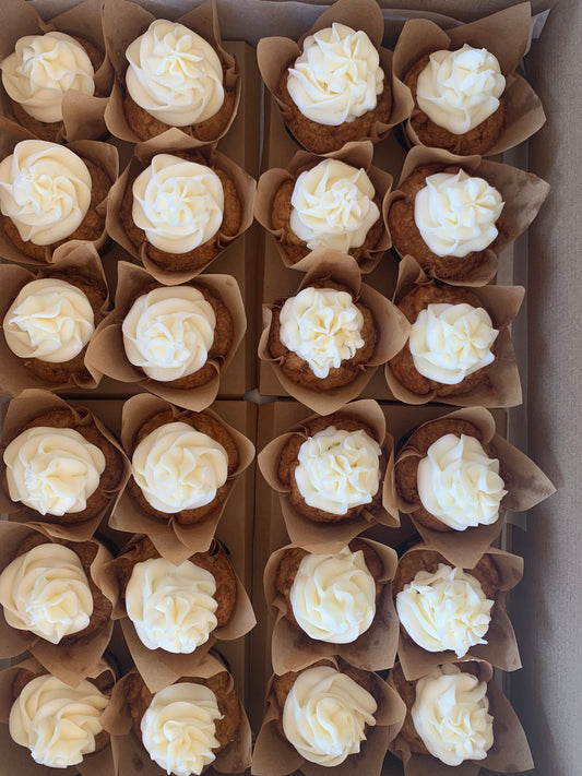 GRANNY’S CARROT CAKE CUPCAKES w/CREAM CHEESE ICING